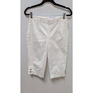 Croft & Barrow White Mid-Rise Pull-On Skimmer Pants